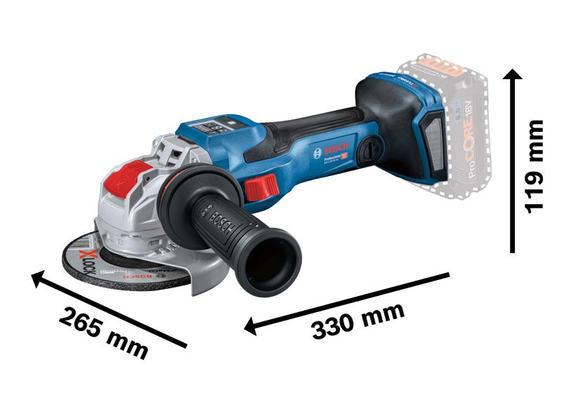 PRO GWX 18V-15 SC コードレスディスクグラインダー X-LOCK | Bosch