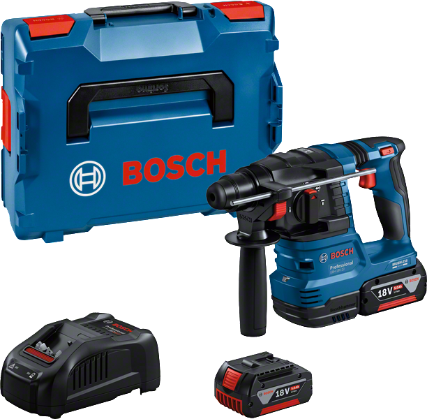 Bosch GBH 18V-22 回転ハンマー（ケースと電池付き）。.