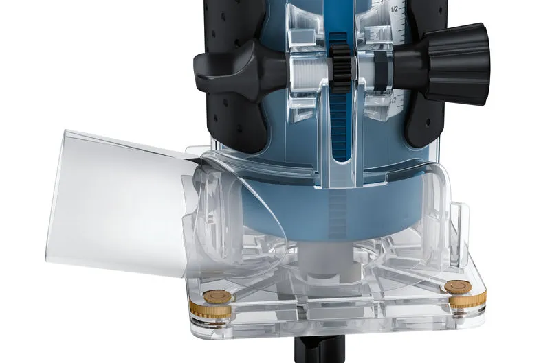 ダスト排出ポートを備えたBosch GLF 55-6 エッジルーター。.