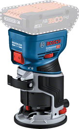 ブラシレスモーターを搭載したBosch GKF 18V-8 コードレスパームルーター。.