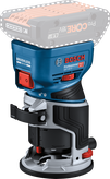 ブラシレスモーターを搭載したBosch GKF 18V-8 コードレスパームルーター。.