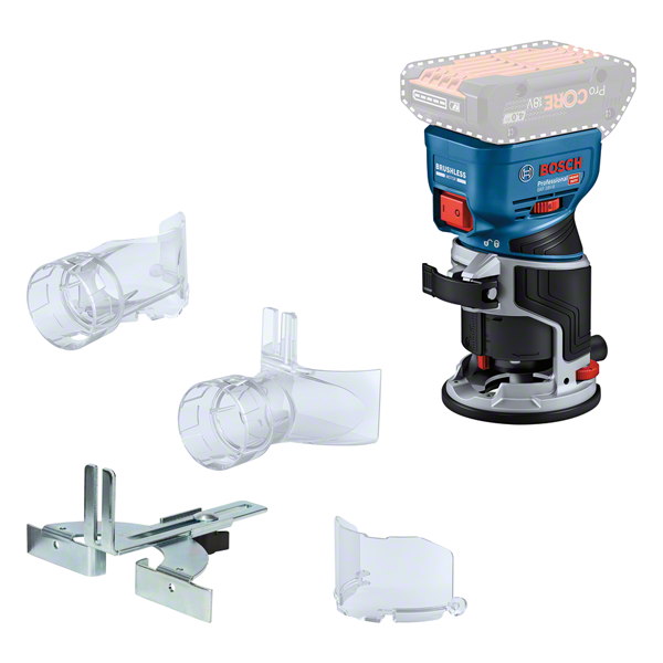 Bosch GKF 18V-8 コードレスルーター（付属品付き）.