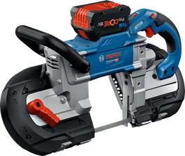 人間工学に基づいたハンドルを備えたBosch GCB 18V-127 コードレス バンドソー。.