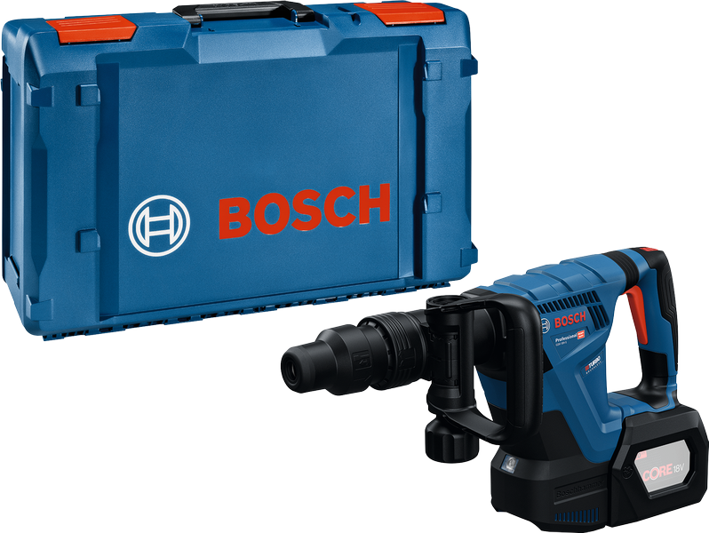 Bosch GSH 18V-5 SDS-max コードレス解体ハンマー（ケース付き）。.