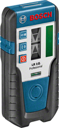 Bosch LR 1G レーザー レシーバー、IP65 防塵・防滴仕様。.