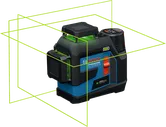 Bosch GLL 12V-100-33 CG レーザーレベルツール（緑色のビーム付き）。.