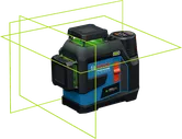 Bosch GLL 12V-100-33 CG レーザーレベルツール（緑色のビーム付き）。.