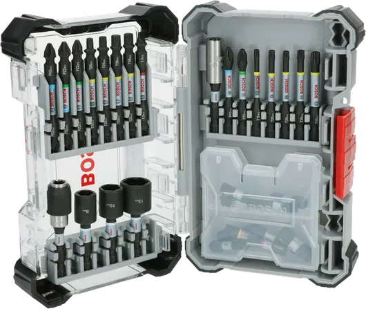Bosch PRO インパクトドライバービットセット 35個入りケース入り。.