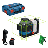 Bosch GLL 18V-120 レーザーレベルツール、3 x 360° グリーンライン。