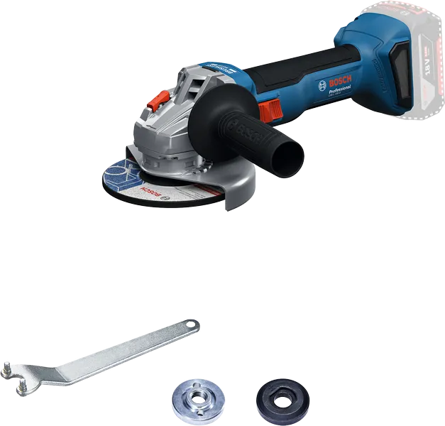 Bosch GWS 18V-8 コードレスアングルグラインダーセット。