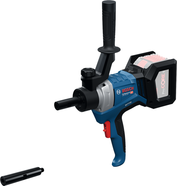 Bosch GRW 18V-120 コードレス泥ミキサー（サイドハンドル付き）。.