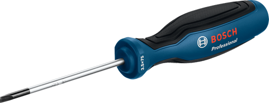 人間工学に基づいたハンドルを備えたBoschの3.5 x 75 mm マイナスドライバー。.