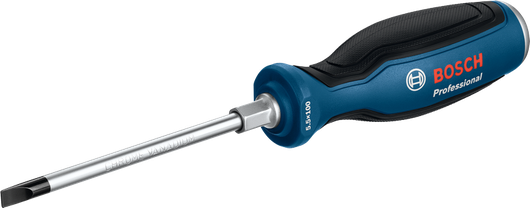 人間工学に基づいたハンドルを備えたBosch SL5.5 プロフェッショナル マイナスドライバー。.