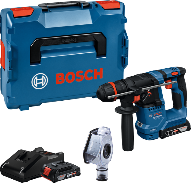 Bosch GBH 18V-18 回転ハンマードリル（ケース付き）。.
