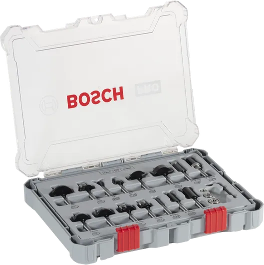 Bosch PRO ルータービットミックスセット 15個 収納ケース入り。.