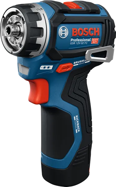 ブラシレスモーターを搭載したBosch GSR 12V-32 FCドライバー。.
