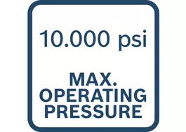 最大動作圧力10000psi