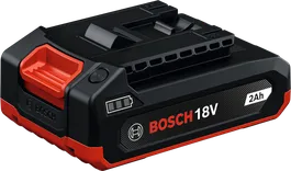 Bosch18V 2Ah コードレス工具用バッテリーパック。