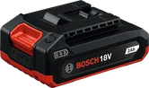 Bosch18V 2Ah コードレス工具用バッテリーパック。