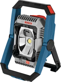 Bosch GLI18V-3000 コードレス現場ライト、調整可能なスタンド。.