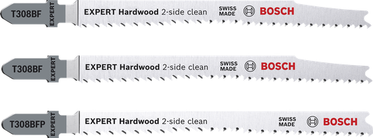 EXPERT Hardwood 2-side clean ジグソーブレードセット Bosch EXPERT ハードウッド 2面クリーン ジグソーブレード セット、3 個。.