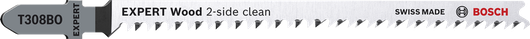 EXPERT Wood 2-side clean T308BO ジグソーブレード Bosch EXPERT Wood 2面クリーン T308BO ジグソーブレード。.