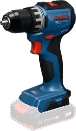 2Ah バッテリー搭載のBosch GSR18V-52 コードレス ドリル ドライバー。