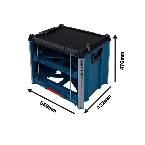 Bosch L-BOXX Contractor Rack 2 キャリングケースの寸法。.