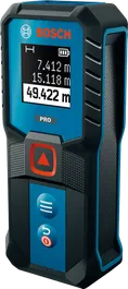 デジタルディスプレイを備えたBosch GLM50-21 レーザー測定器。