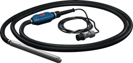電源ケーブルが付属したBosch GDI38-500 コンクリート バイブレーター。