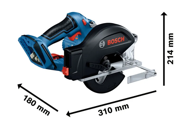 BoschGKM 18V-50 コードレス丸ノコ、長さ310mm。
