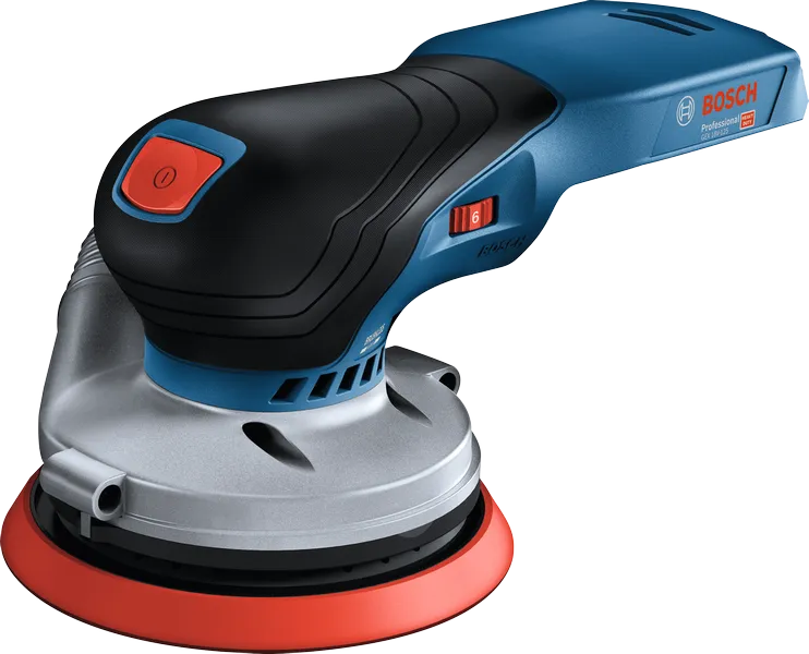 BoschGEX 18V-125 コードレスランダムオービットサンダー。