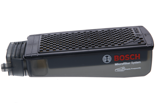 Bosch製ダストボックスHW3、マイクロフィルターシステム付属。