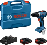 Bosch GSR 18V-65 コードレス ドリル セット (ケースとバッテリー付き)。