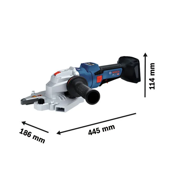 Bosch GBC18V-32 コードレス刈払機の寸法。