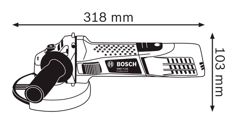 PRO GWS7-125N ディスクグラインダー | Bosch Professional
