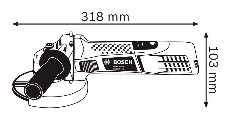 BOSCHディスクグラインダー　GWS７-１２５ Amazon | Bosch Professional(ボッシュ) 125㎜ディスク