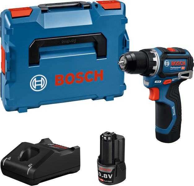 BoschGSR 10.8V-32 コードレスドリルセット（バッテリー付き）。