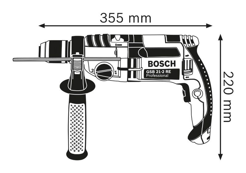 PRO GSB 21-2 RE 振動ドリル | Bosch Professional