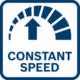 コンスタントスピードで作業効率が向上 負荷が加わっても高回転を維持
