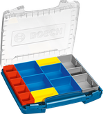 さまざまな収納コンパートメントを備えたBosch i-Boxx 53 オーガナイザー。.