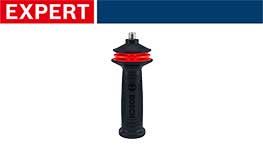 黒と赤のボッシュエキスパート工具が白い背景に置かれている。