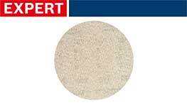 白い円形のサンドペーパー、上部に「EXPERT」の赤いロゴ。