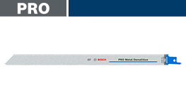 青いボッシュプロフェッショナルの金属ソーが白い背景に置かれています。