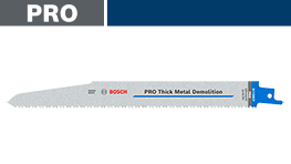 青いボッシュプロフェッショナルの金属切断用ノコギリが表示されています。