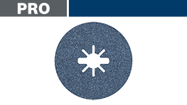 青いボッシュプロフェッショナルのサンディングディスクが中央にある。