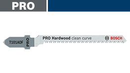 ボッシュのPROハードウッドクリーンカーブののこぎり刃が表示されている。