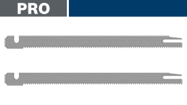 ボッシュプロフェッショナルの銀色の鋸刃が横に並んでいる。