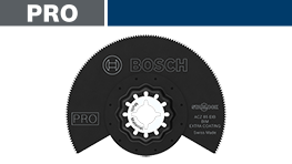 黒いボッシュプロフェッショナルの円形刃が中央に置かれています。
