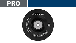 黒いボッシュプロフェッショナルのディスクが白い背景に置かれています。